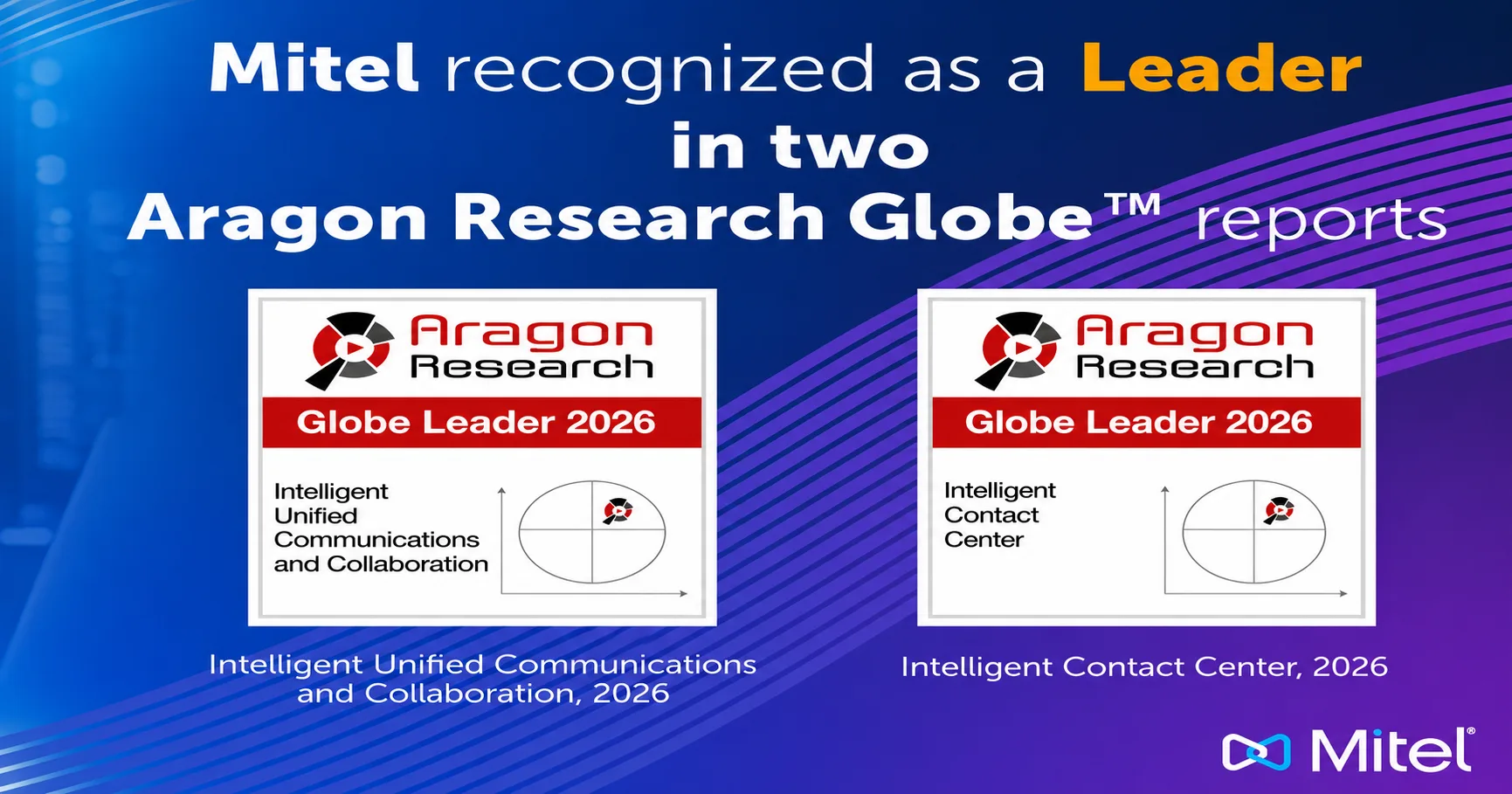Mitel dinobatkan sebagai Leader dalam Aragon Research Globe 2026 untuk Intelligent Unified Communications and Collaboration serta Intelligent Contact Center